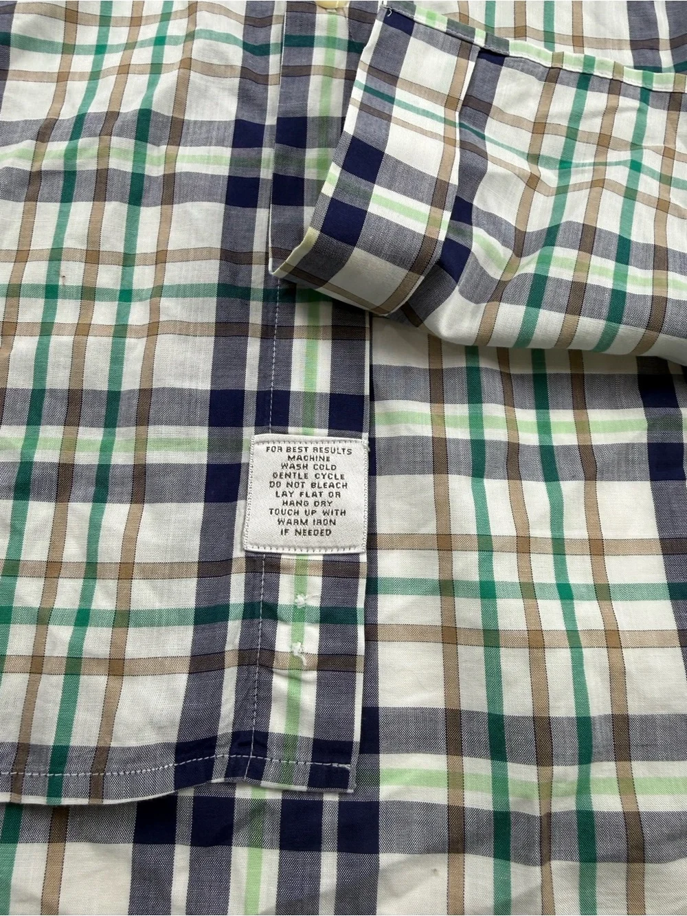 Peter Millar Button-Up Shirt Mens XL Blue Plaid Short Sleeve 100% Cotton Classic